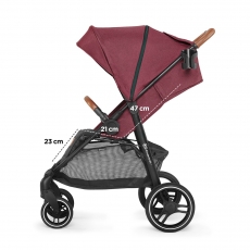Дитяча прогулянкова коляска Kinderkraft Grande LX Burgundy